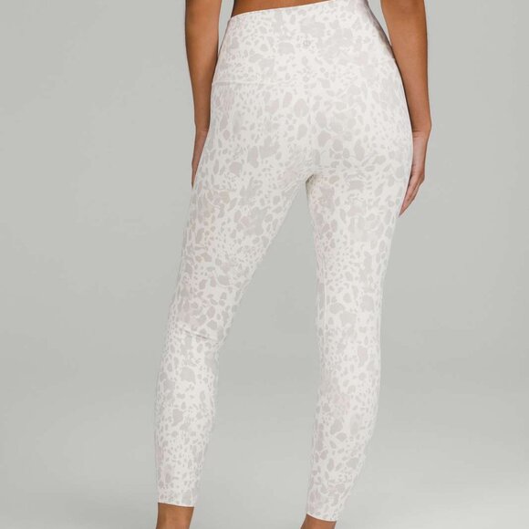 Lululemon Align High-Rise Pant 25" Cheetah Camo Antique White Multi Size 12 - Picture 6 of 11